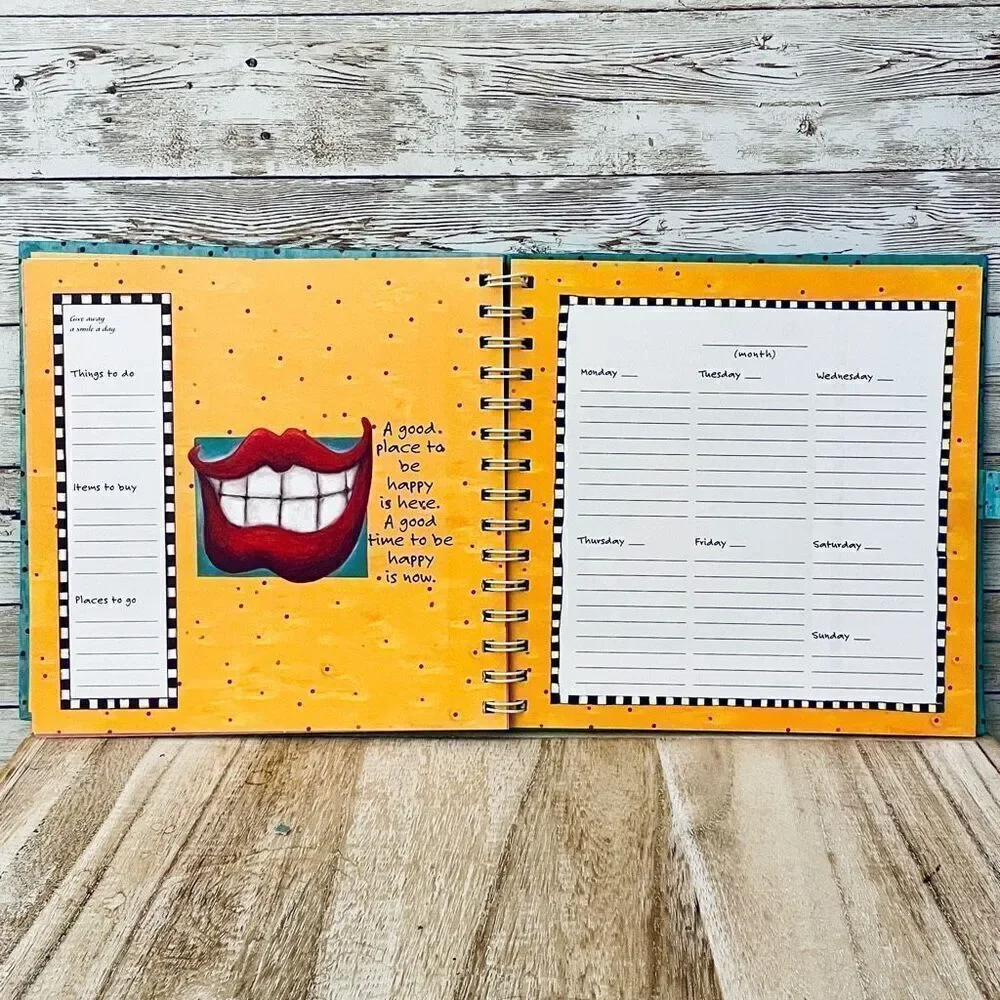 NWT Gorgeous Michelle Allen A DAILY AGENDA 52 weeks Hardcover undated planner